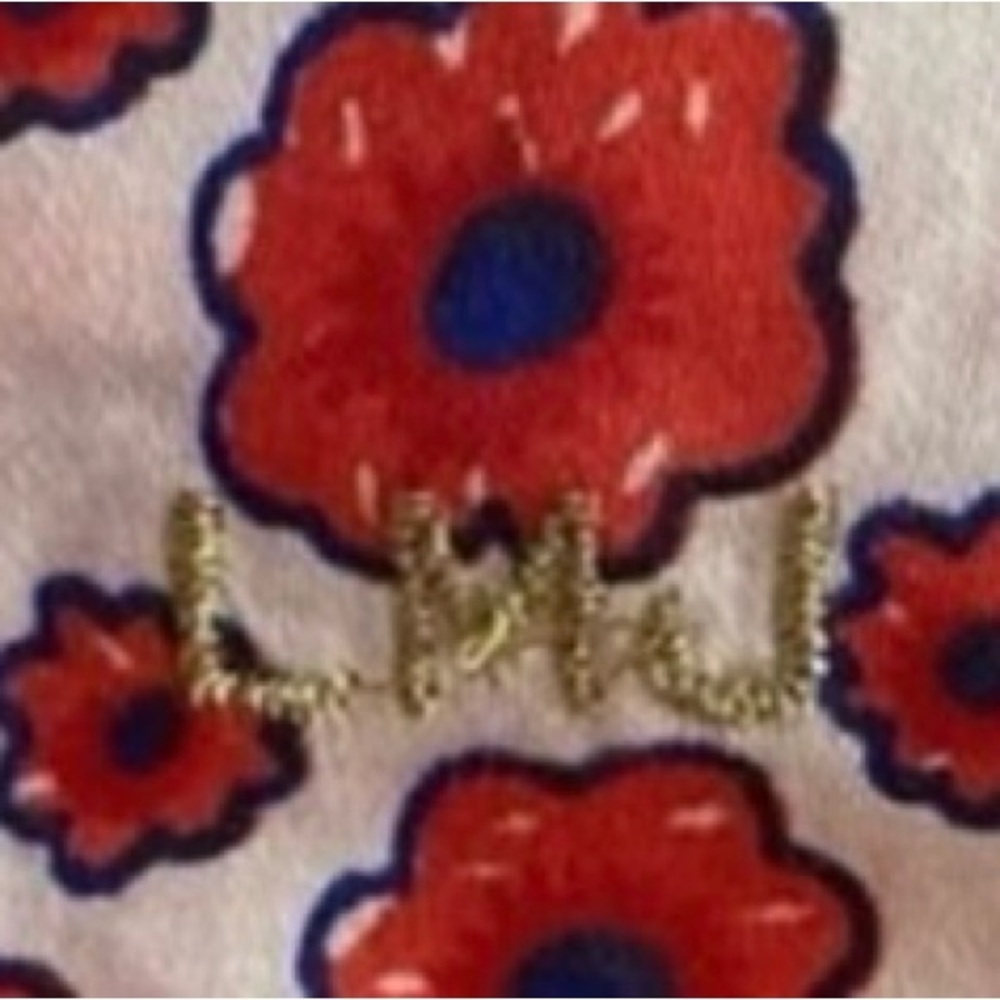 Little Marc Jacobs Red & Blue Floral Baby Dress - Picture 4 of 5